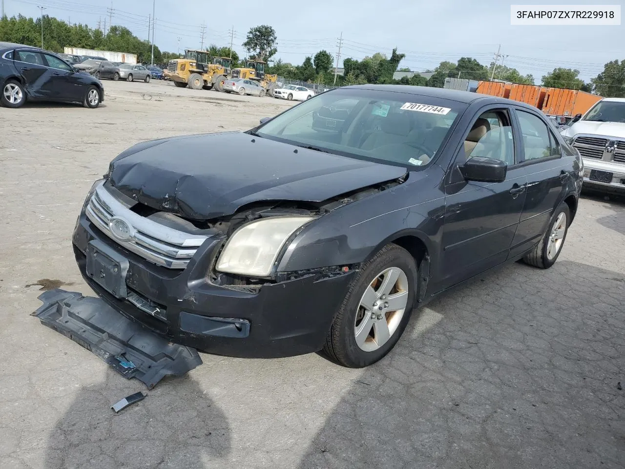 2007 Ford Fusion Se VIN: 3FAHP07ZX7R229918 Lot: 70177744