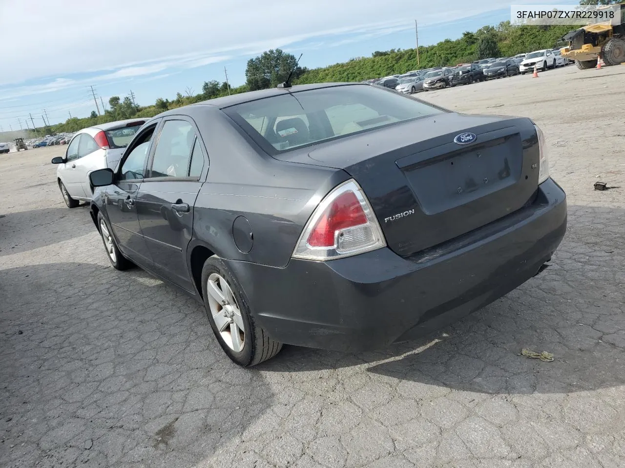 2007 Ford Fusion Se VIN: 3FAHP07ZX7R229918 Lot: 70177744