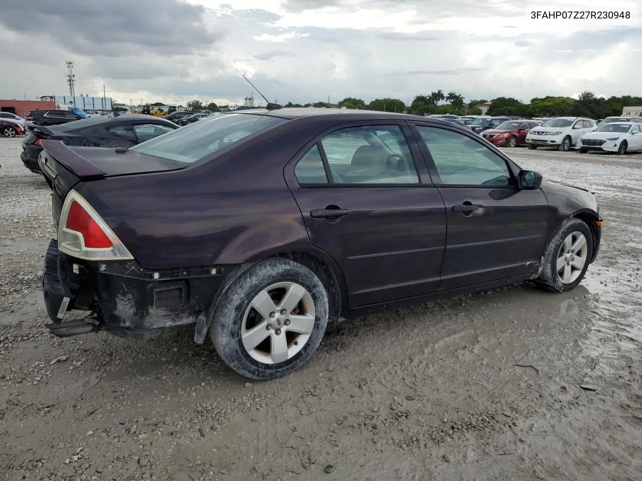 2007 Ford Fusion Se VIN: 3FAHP07Z27R230948 Lot: 71243614