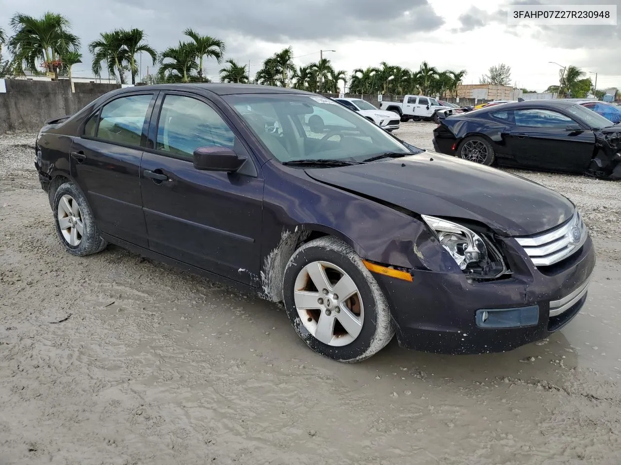 2007 Ford Fusion Se VIN: 3FAHP07Z27R230948 Lot: 71243614