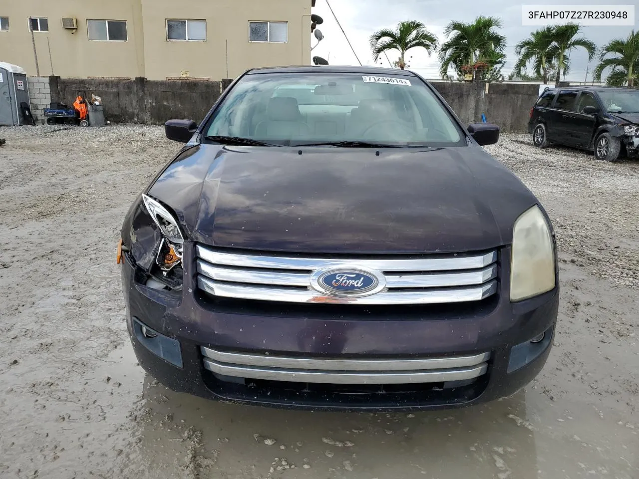 2007 Ford Fusion Se VIN: 3FAHP07Z27R230948 Lot: 71243614