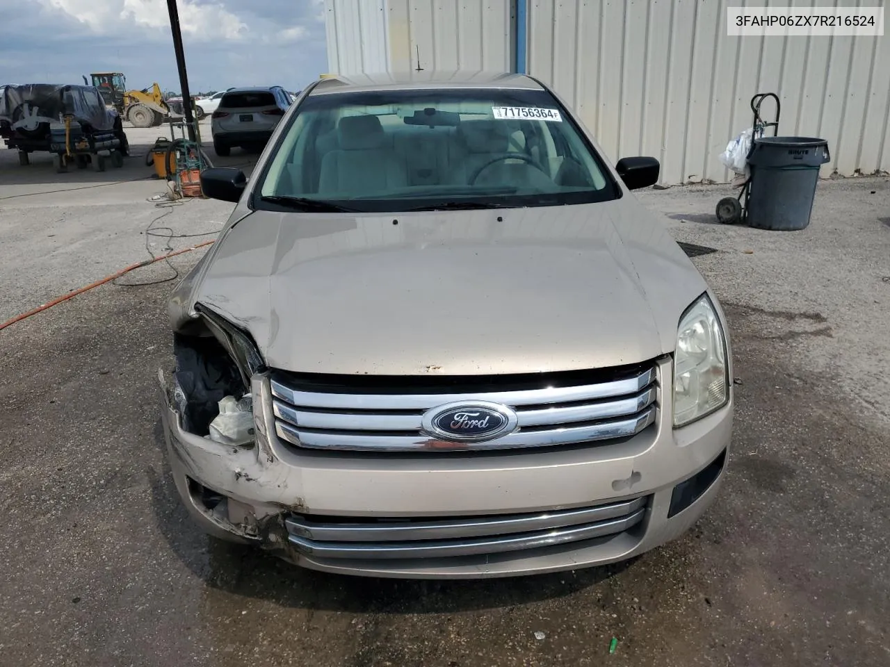 2007 Ford Fusion S VIN: 3FAHP06ZX7R216524 Lot: 71756364