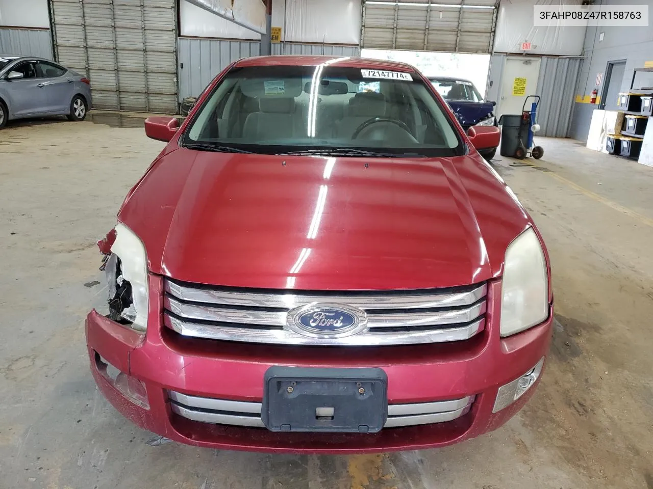 2007 Ford Fusion Sel VIN: 3FAHP08Z47R158763 Lot: 72147774