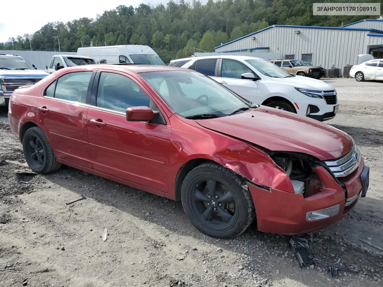 2007 Ford Fusion Sel VIN: 3FAHP08117R108915 Lot: 72390504