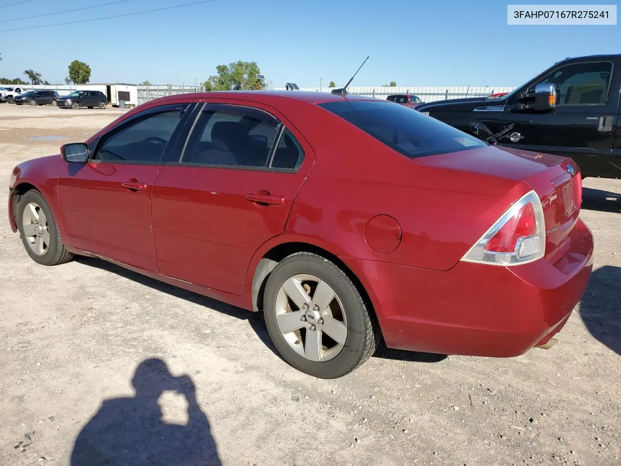 2007 Ford Fusion Se VIN: 3FAHP07167R275241 Lot: 72435683