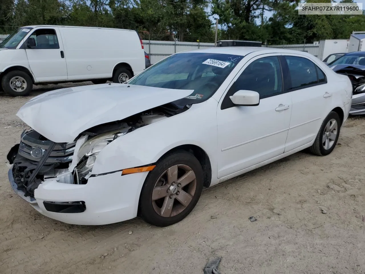 2007 Ford Fusion Se VIN: 3FAHP07ZX7R119600 Lot: 72569164