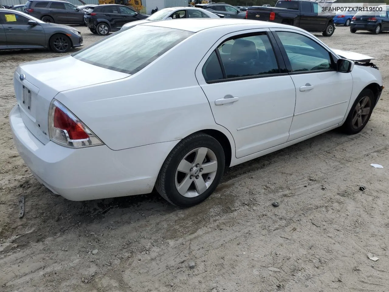 2007 Ford Fusion Se VIN: 3FAHP07ZX7R119600 Lot: 72569164