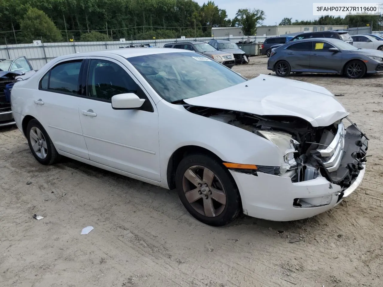 2007 Ford Fusion Se VIN: 3FAHP07ZX7R119600 Lot: 72569164