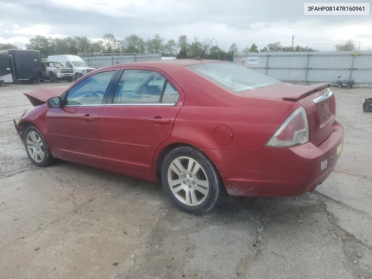 2007 Ford Fusion Sel VIN: 3FAHP08147R160961 Lot: 73833494