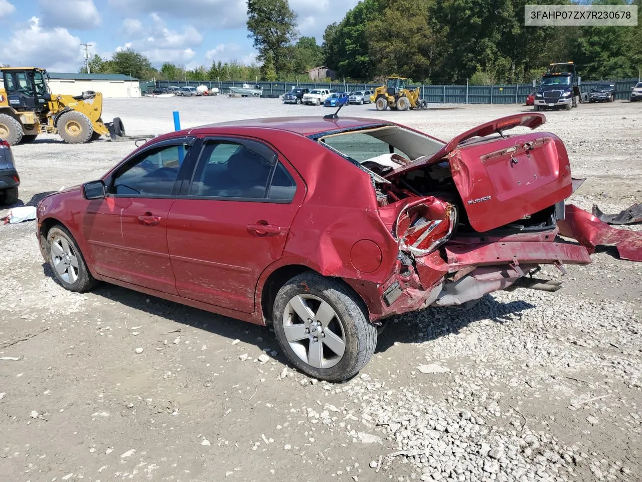 2007 Ford Fusion Se VIN: 3FAHP07ZX7R230678 Lot: 74080354