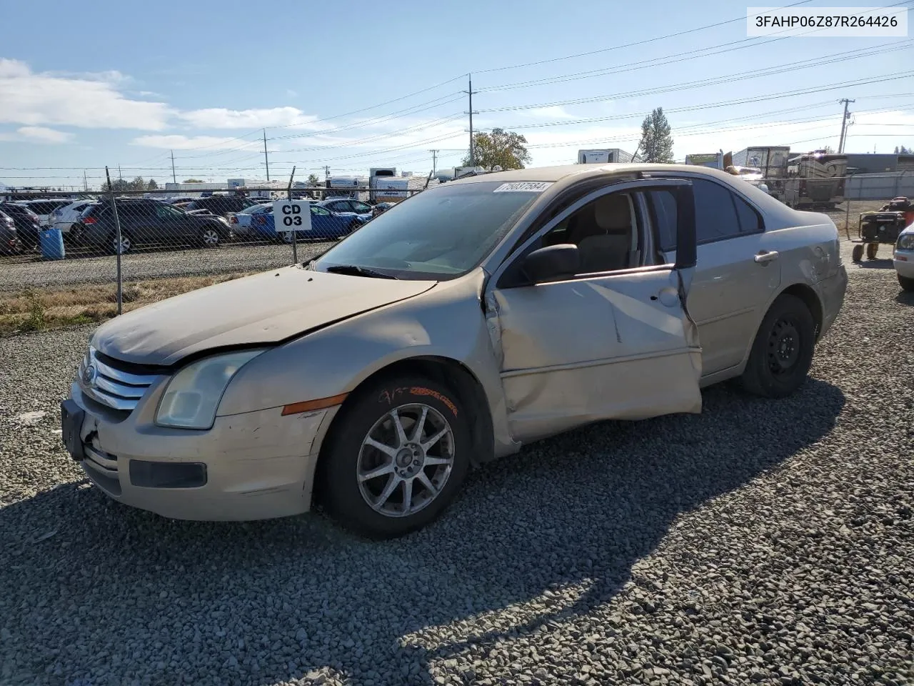 2007 Ford Fusion S VIN: 3FAHP06Z87R264426 Lot: 75037584