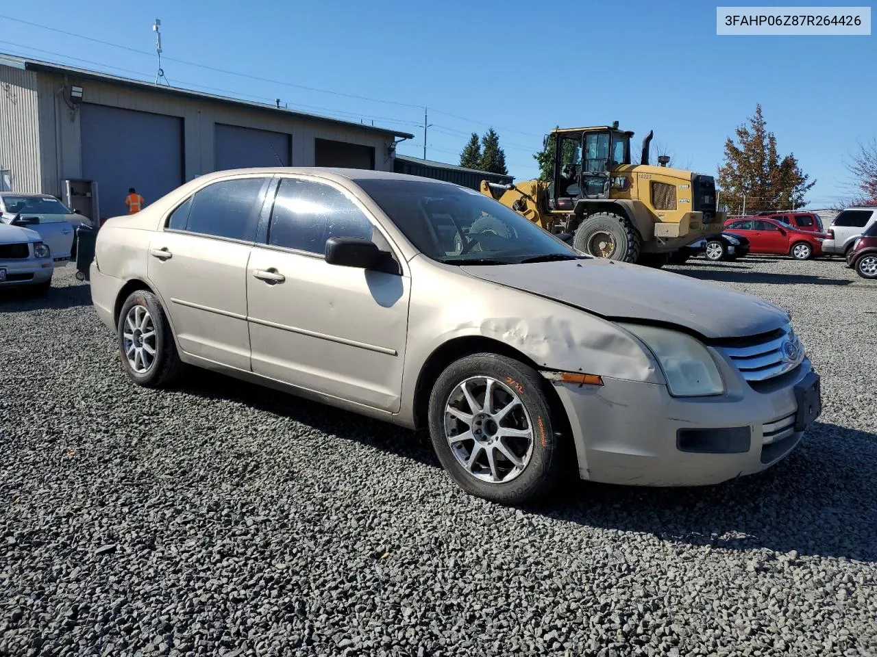 2007 Ford Fusion S VIN: 3FAHP06Z87R264426 Lot: 75037584