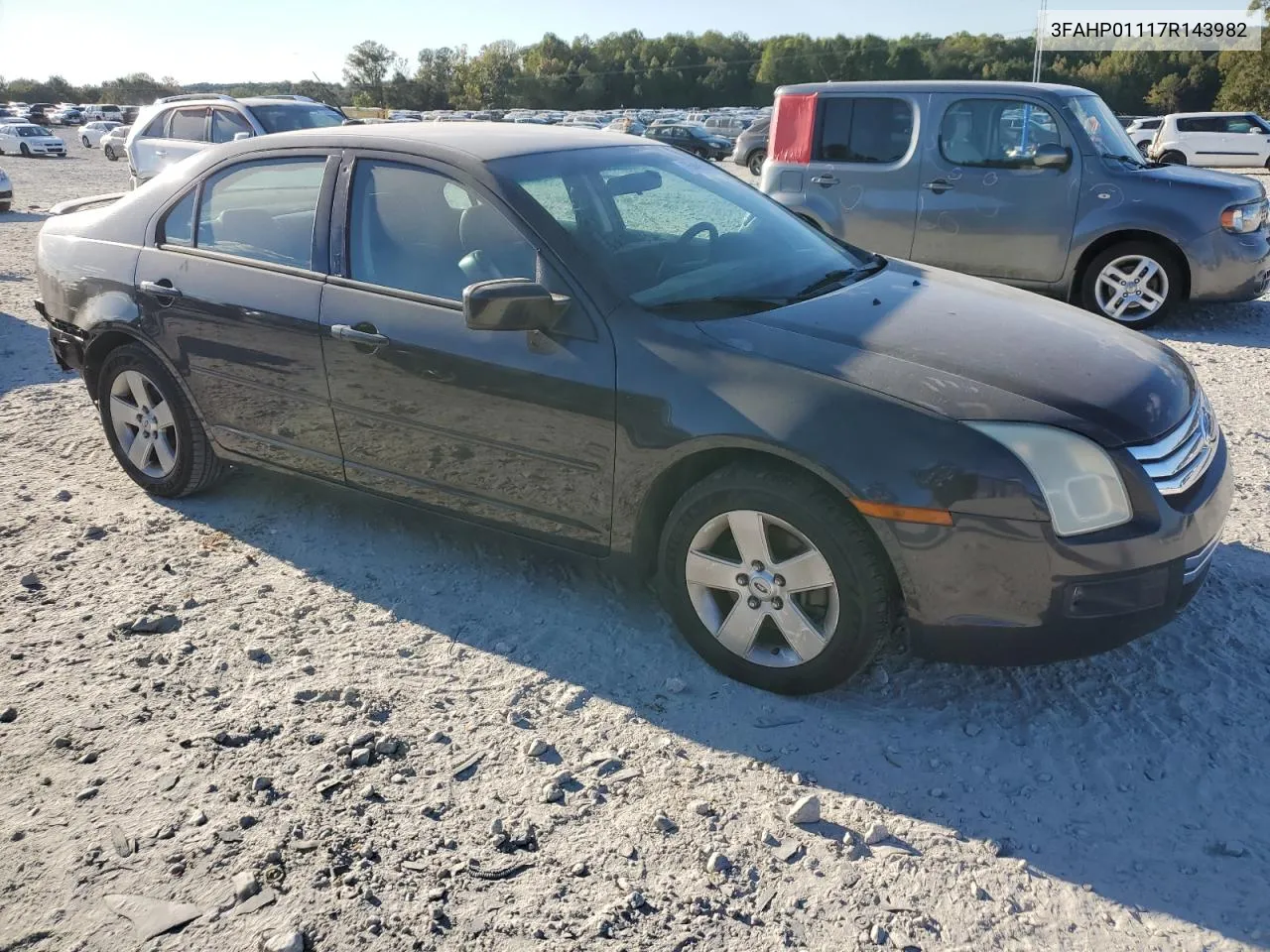 2007 Ford Fusion Se VIN: 3FAHP01117R143982 Lot: 75464514