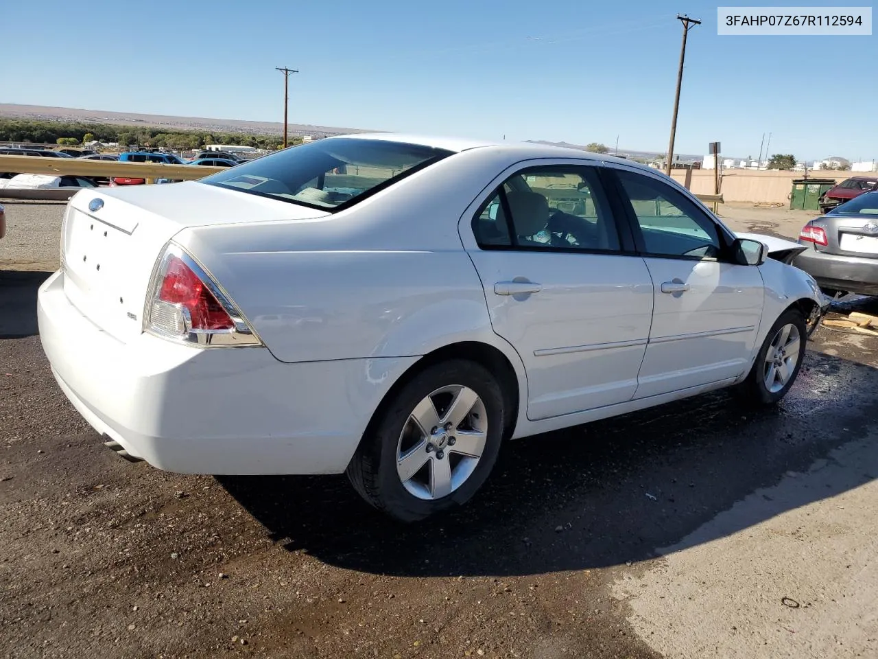 3FAHP07Z67R112594 2007 Ford Fusion Se