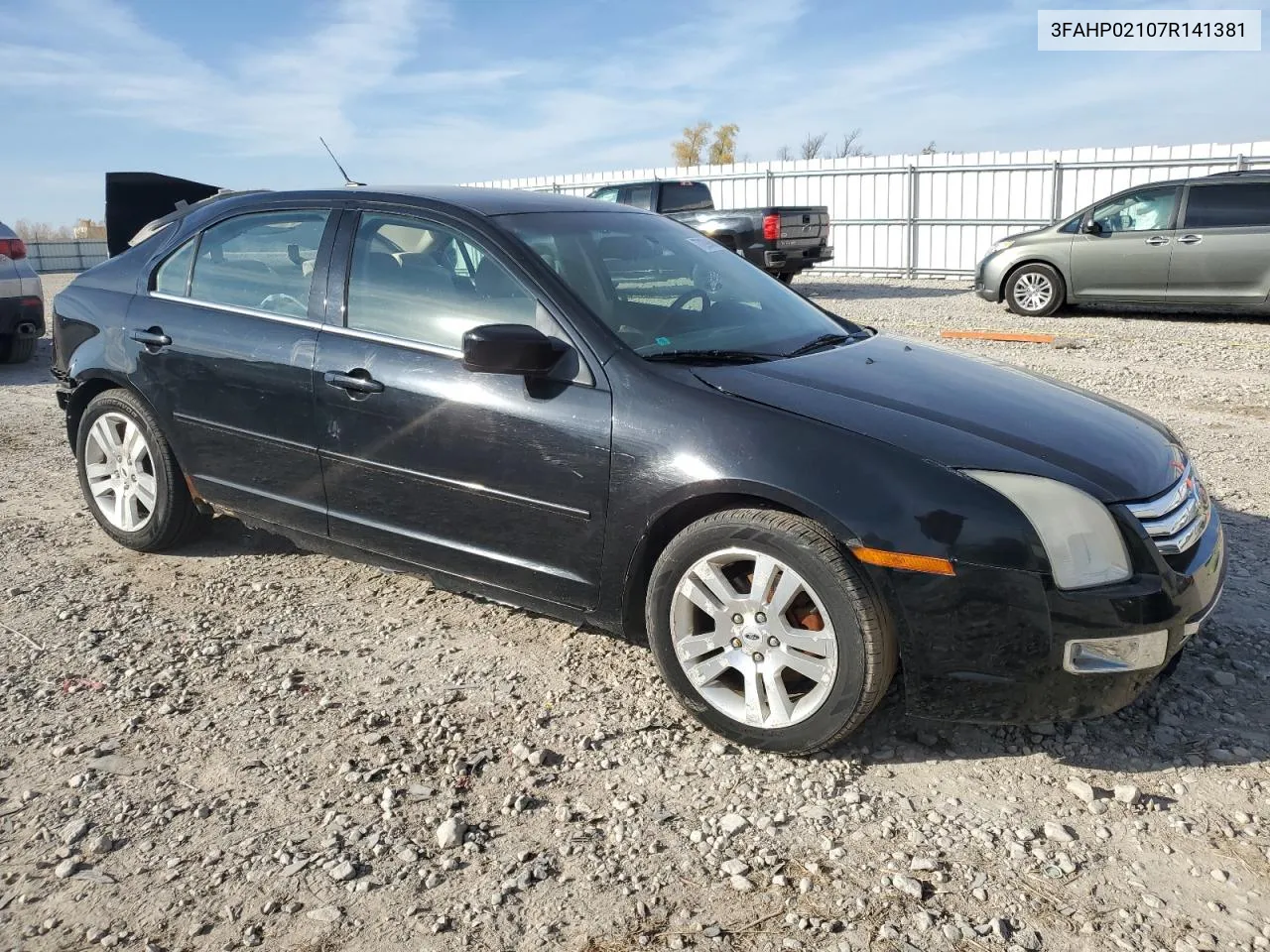 2007 Ford Fusion Sel VIN: 3FAHP02107R141381 Lot: 77299454