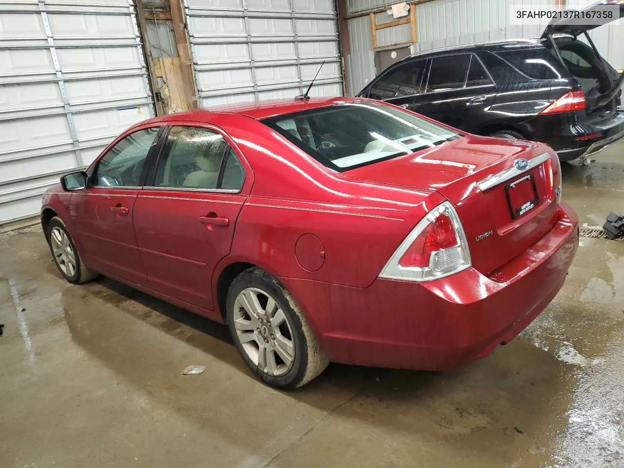 2007 Ford Fusion Sel VIN: 3FAHP02137R167358 Lot: 77619854