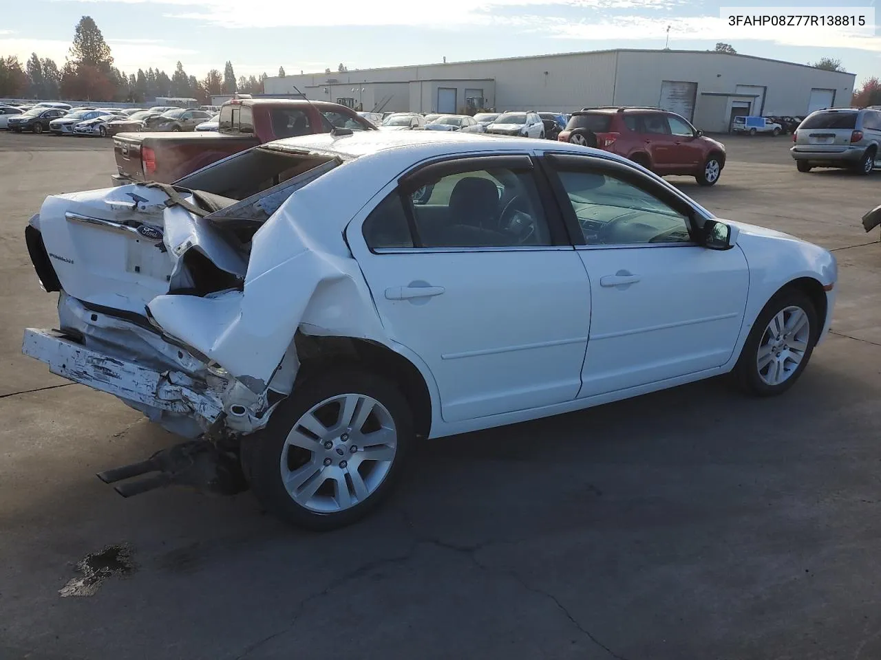 2007 Ford Fusion Sel VIN: 3FAHP08Z77R138815 Lot: 77877264