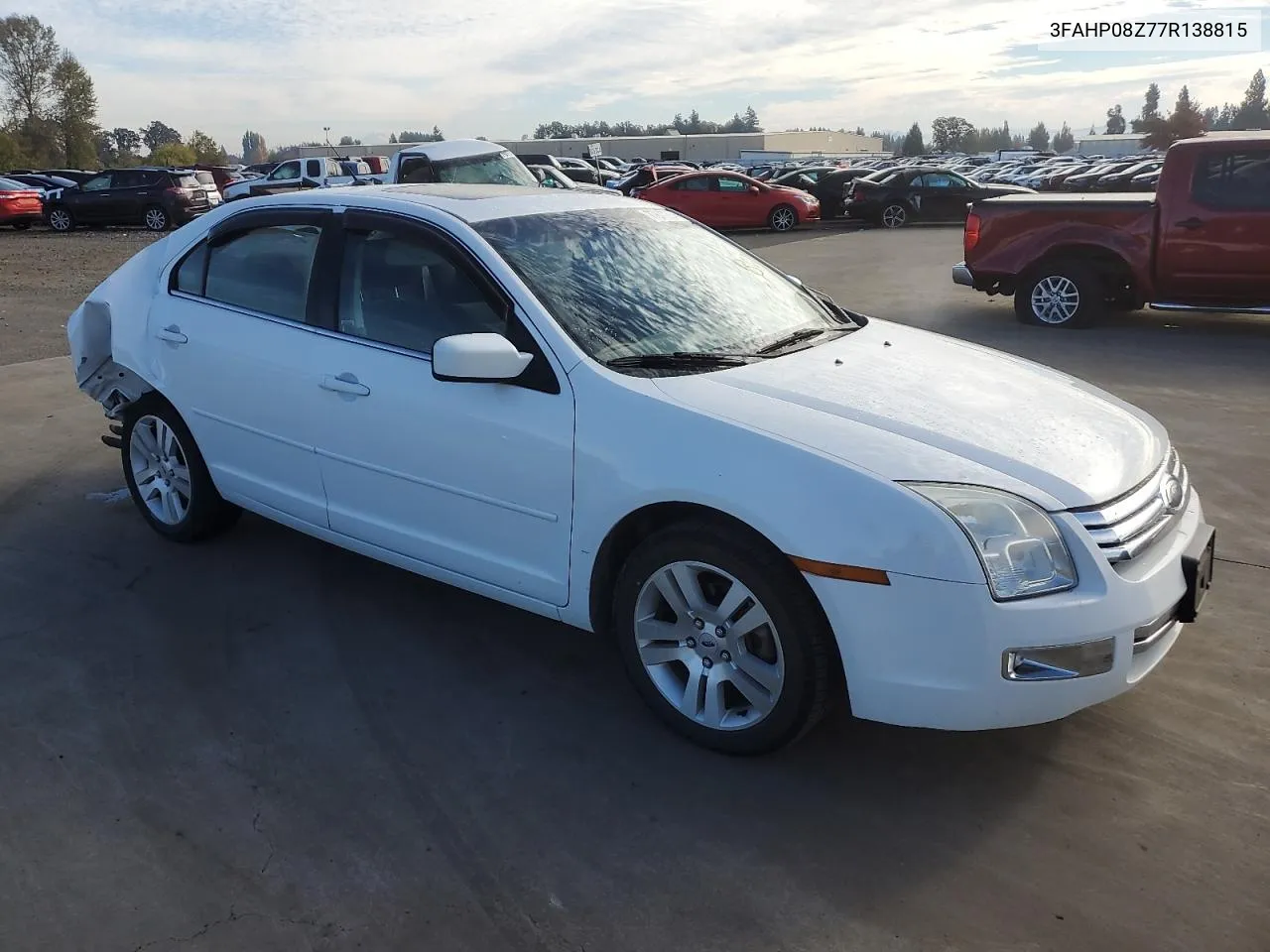 2007 Ford Fusion Sel VIN: 3FAHP08Z77R138815 Lot: 77877264