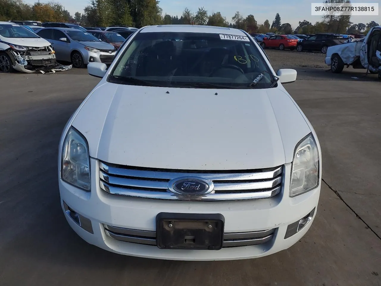 2007 Ford Fusion Sel VIN: 3FAHP08Z77R138815 Lot: 77877264