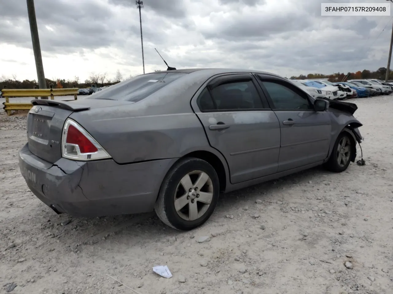 2007 Ford Fusion Se VIN: 3FAHP07157R209408 Lot: 78261054