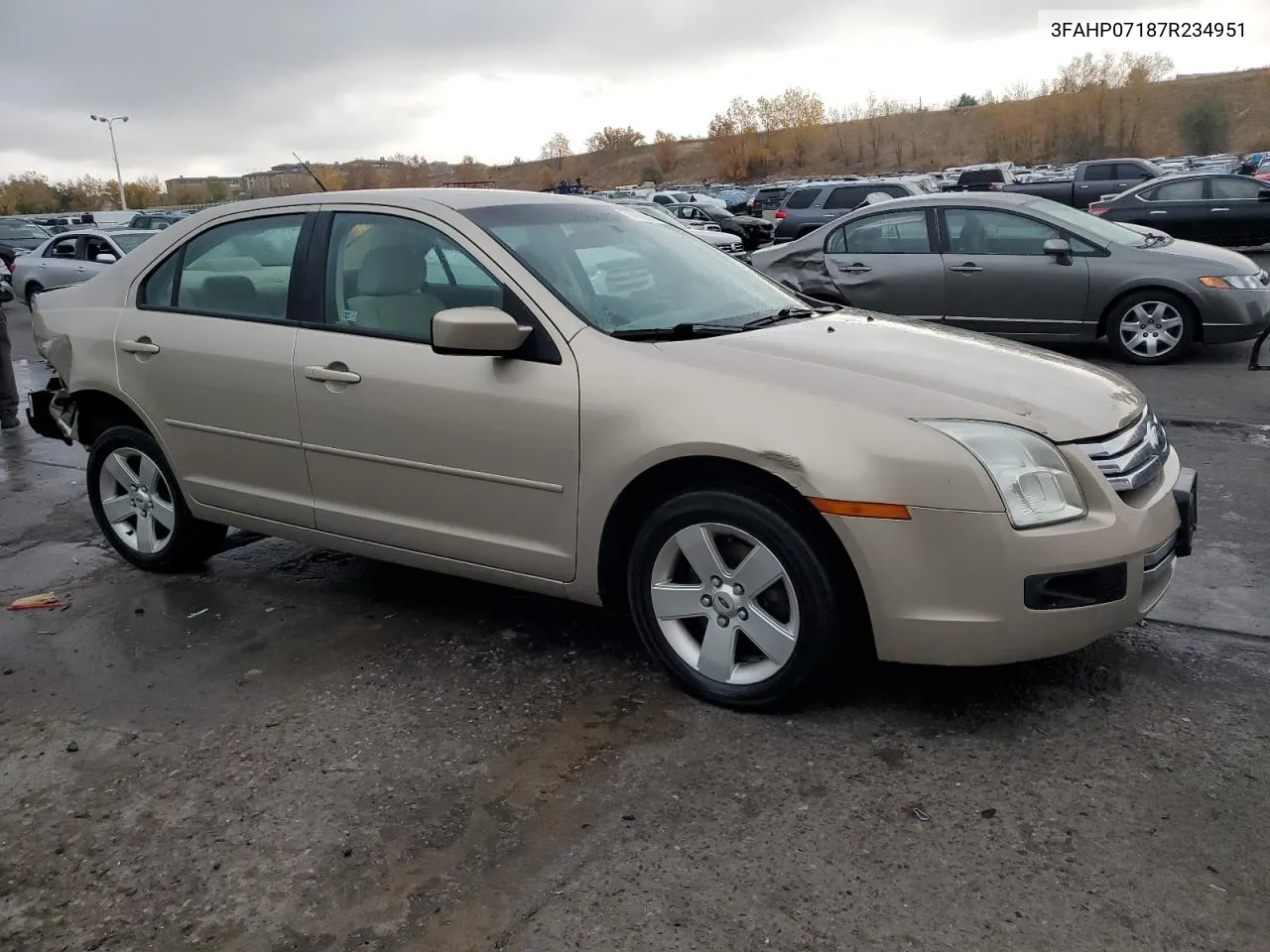 2007 Ford Fusion Se VIN: 3FAHP07187R234951 Lot: 78426854