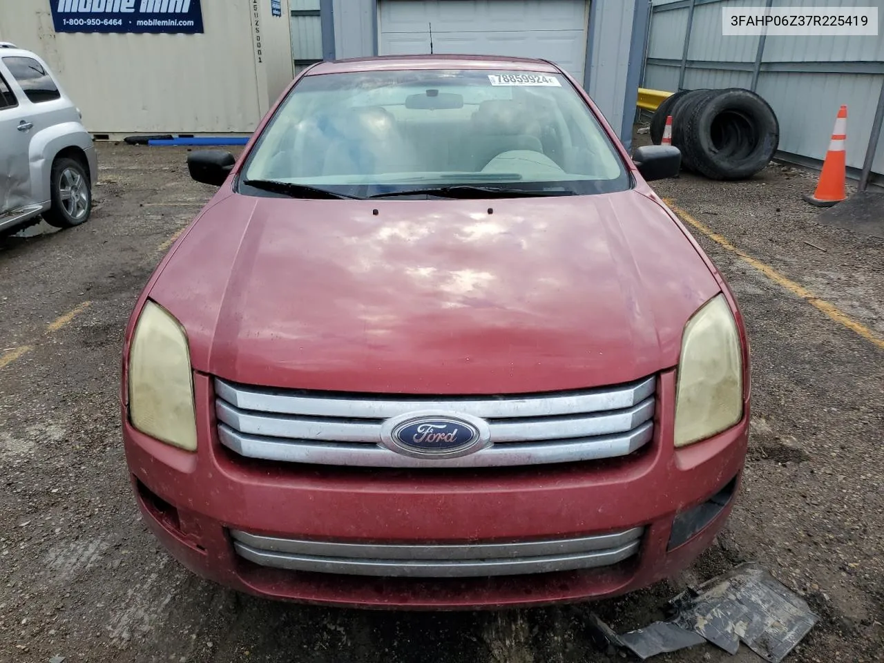 2007 Ford Fusion S VIN: 3FAHP06Z37R225419 Lot: 78859924