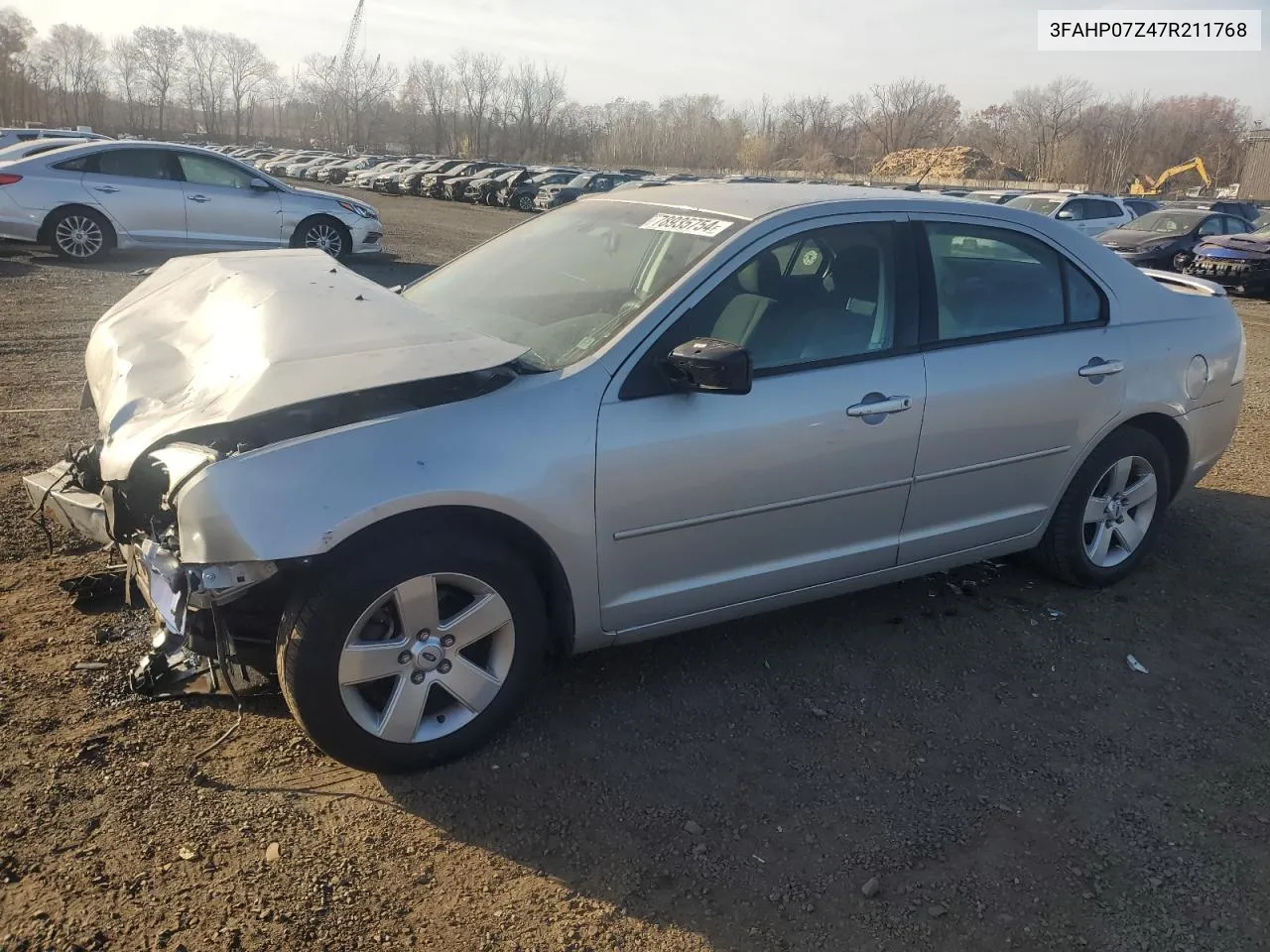 2007 Ford Fusion Se VIN: 3FAHP07Z47R211768 Lot: 78935754