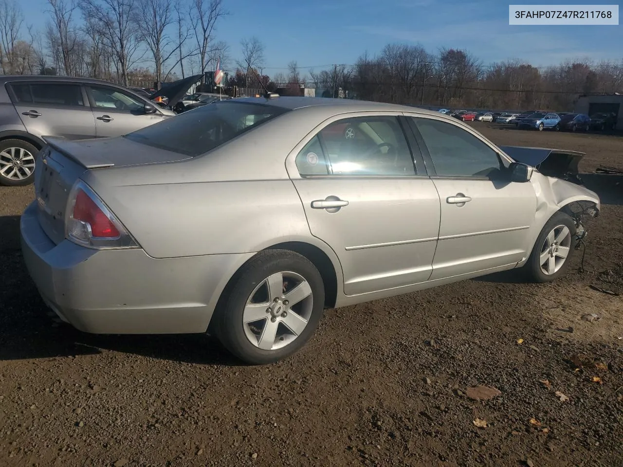 2007 Ford Fusion Se VIN: 3FAHP07Z47R211768 Lot: 78935754