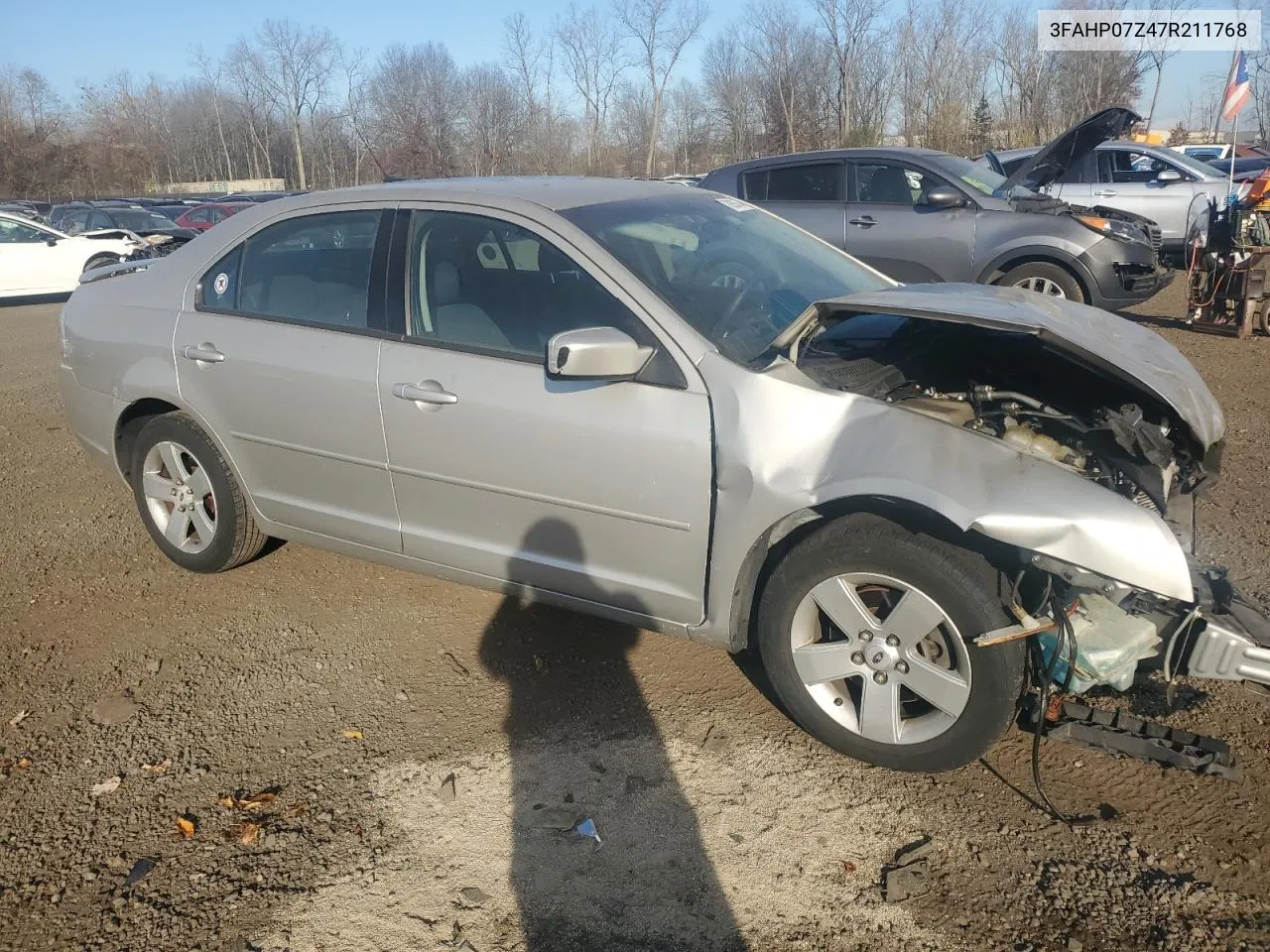 2007 Ford Fusion Se VIN: 3FAHP07Z47R211768 Lot: 78935754