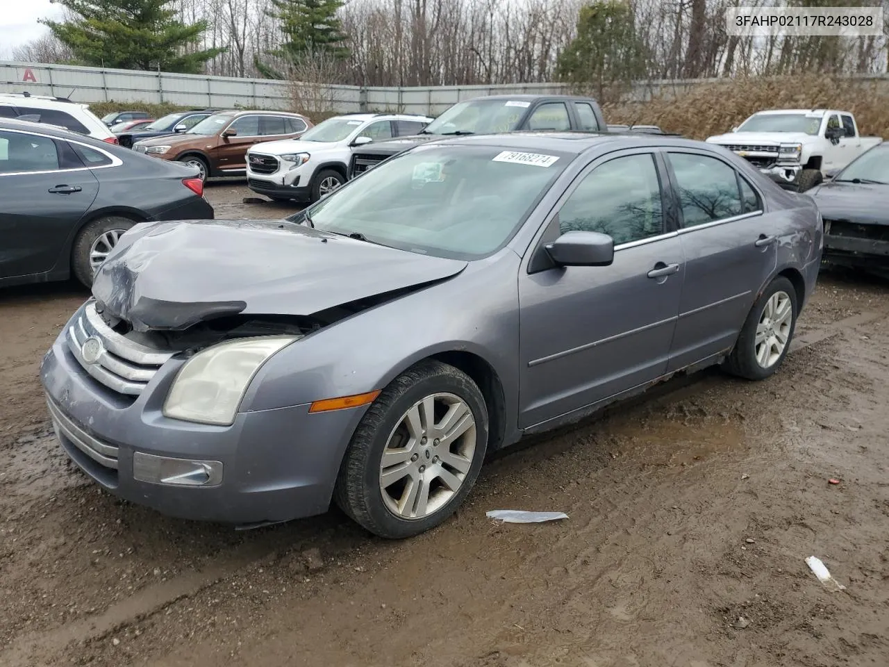 2007 Ford Fusion Sel VIN: 3FAHP02117R243028 Lot: 79168274