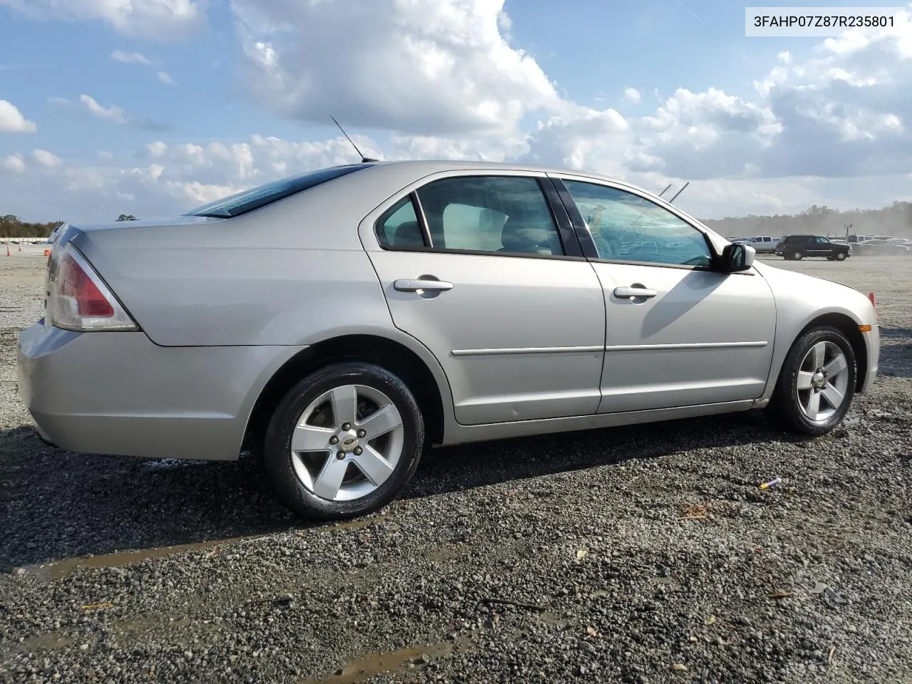 2007 Ford Fusion Se VIN: 3FAHP07Z87R235801 Lot: 79296704