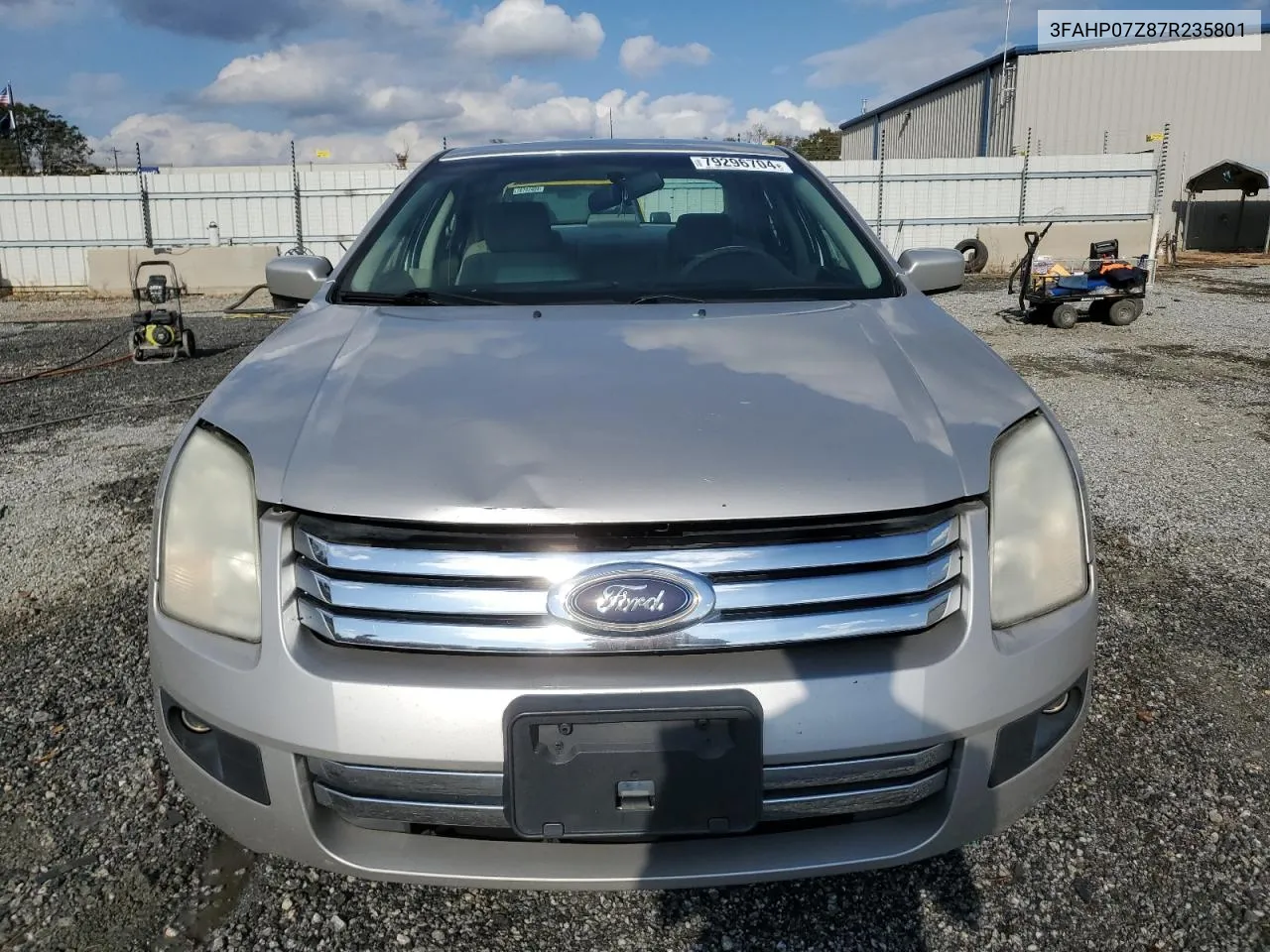 2007 Ford Fusion Se VIN: 3FAHP07Z87R235801 Lot: 79296704