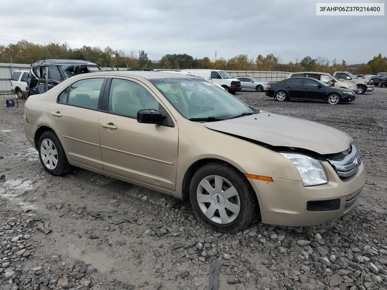 2007 Ford Fusion S VIN: 3FAHP06Z37R216400 Lot: 79551094