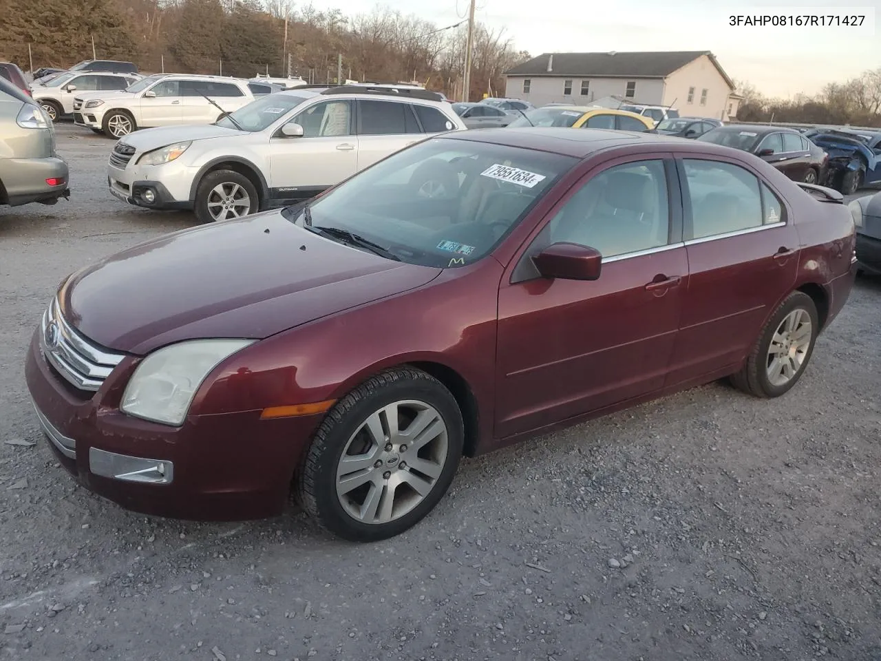 2007 Ford Fusion Sel VIN: 3FAHP08167R171427 Lot: 79551634