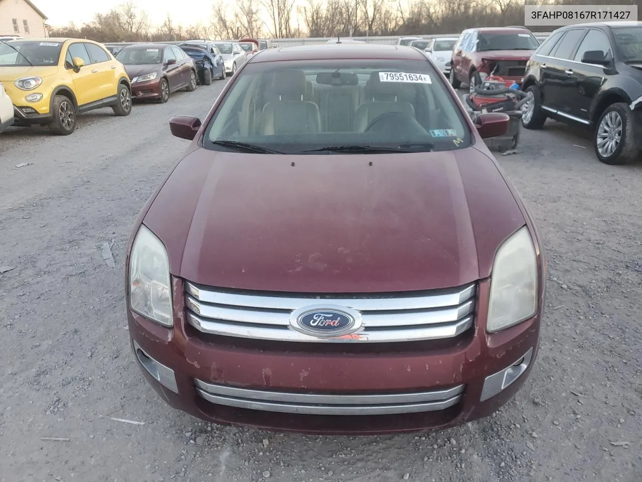 2007 Ford Fusion Sel VIN: 3FAHP08167R171427 Lot: 79551634