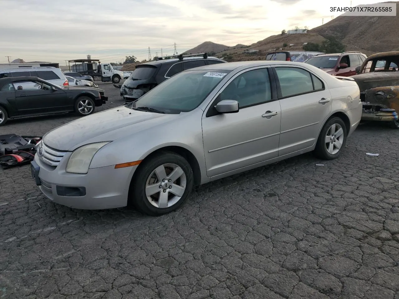 2007 Ford Fusion Se VIN: 3FAHP071X7R265585 Lot: 79581594