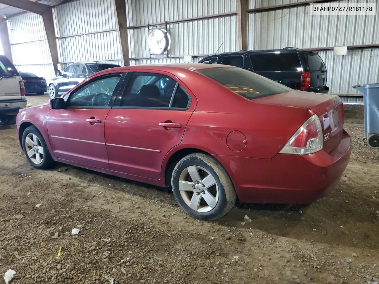 2007 Ford Fusion Se VIN: 3FAHP07Z77R181178 Lot: 79816514