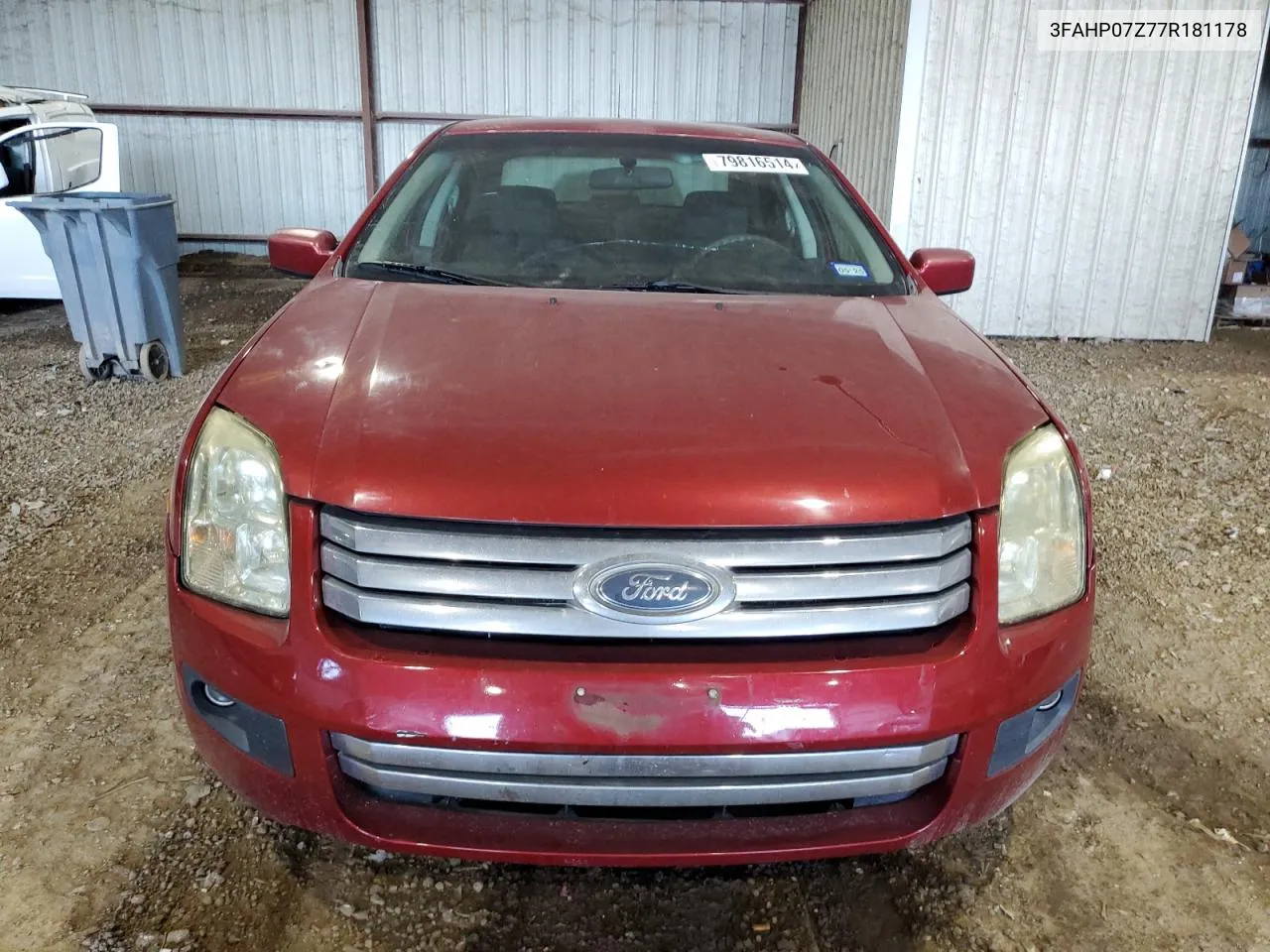 2007 Ford Fusion Se VIN: 3FAHP07Z77R181178 Lot: 79816514