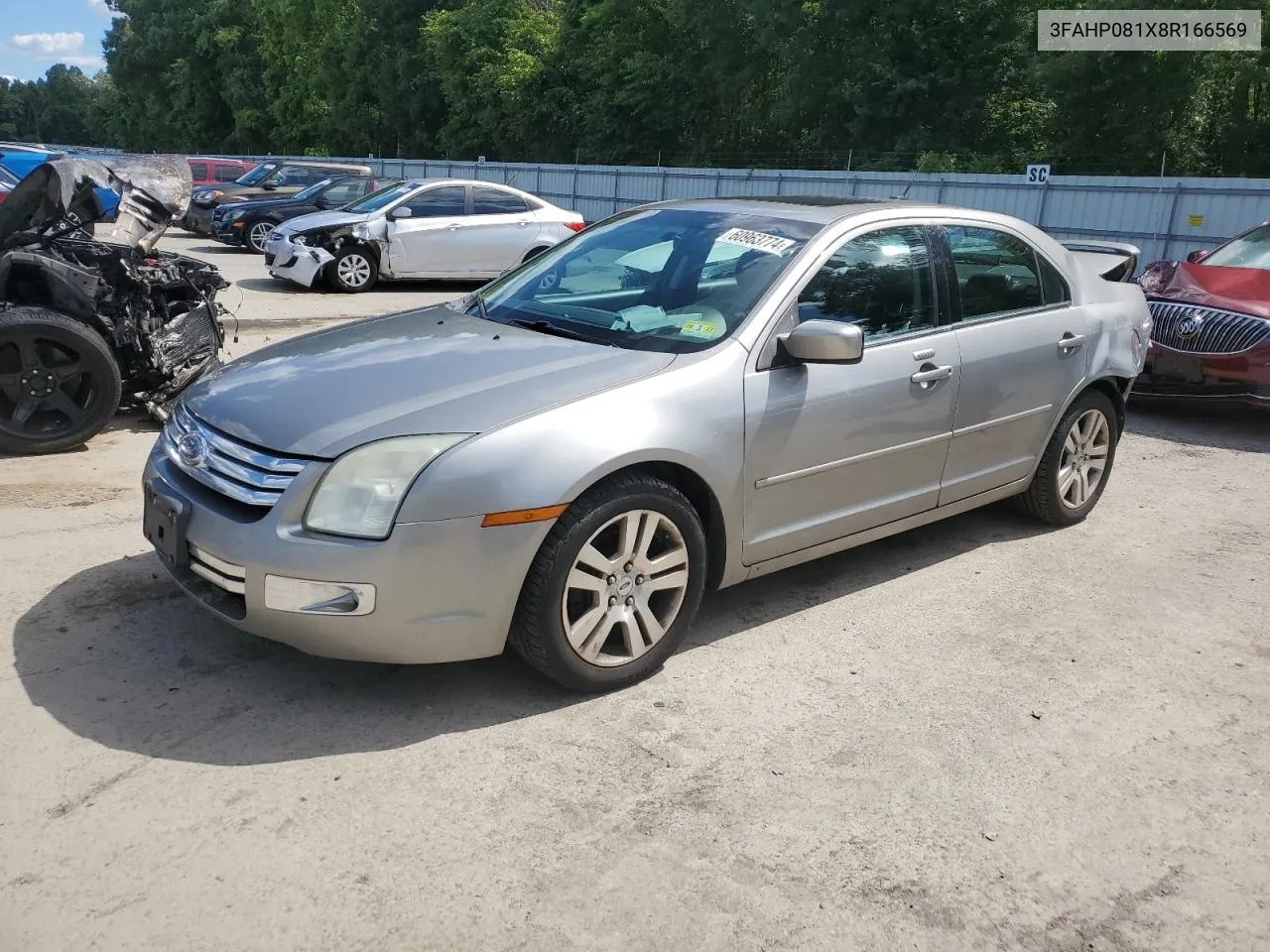 2008 Ford Fusion Sel VIN: 3FAHP081X8R166569 Lot: 60963774