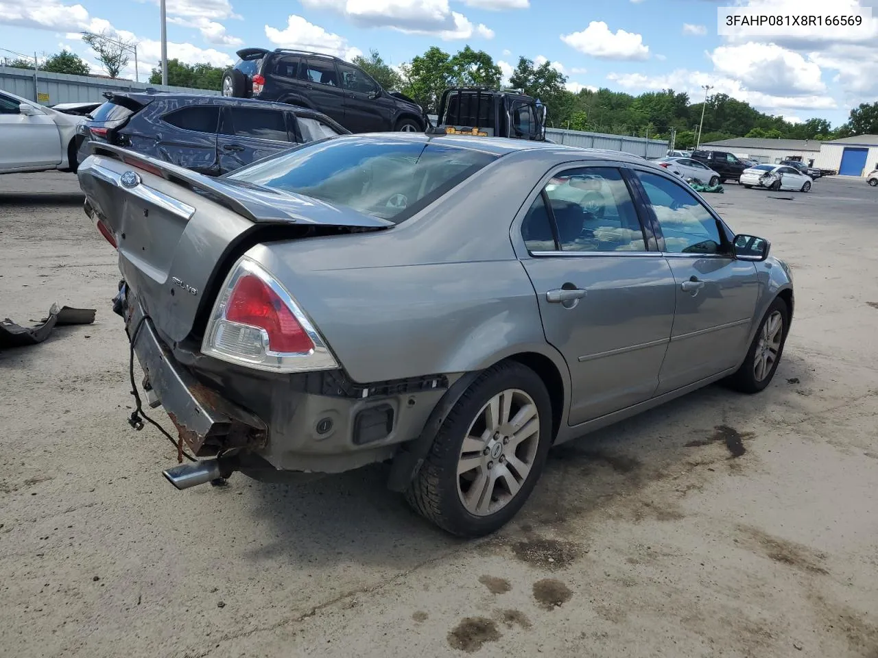 2008 Ford Fusion Sel VIN: 3FAHP081X8R166569 Lot: 60963774