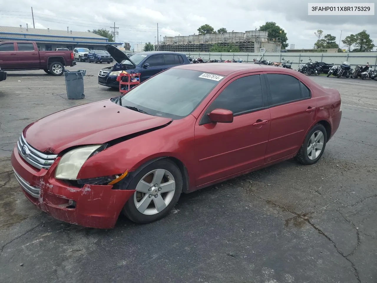 2008 Ford Fusion Se VIN: 3FAHP011X8R175329 Lot: 63557614