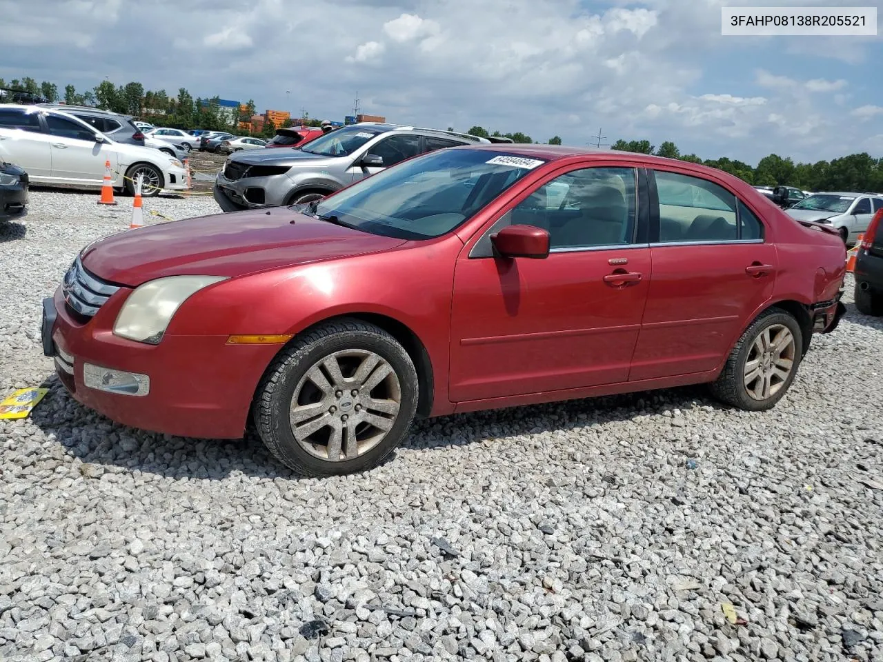 3FAHP08138R205521 2008 Ford Fusion Sel