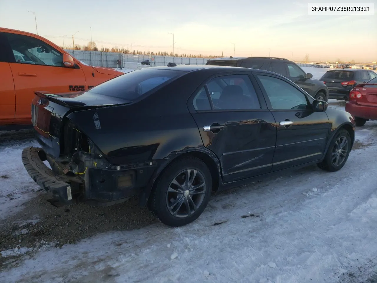 2008 Ford Fusion Se VIN: 3FAHP07Z38R213321 Lot: 68109182