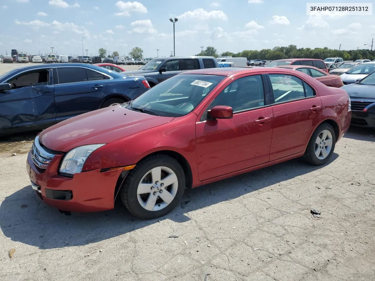 2008 Ford Fusion Se VIN: 3FAHP07128R251312 Lot: 68827704