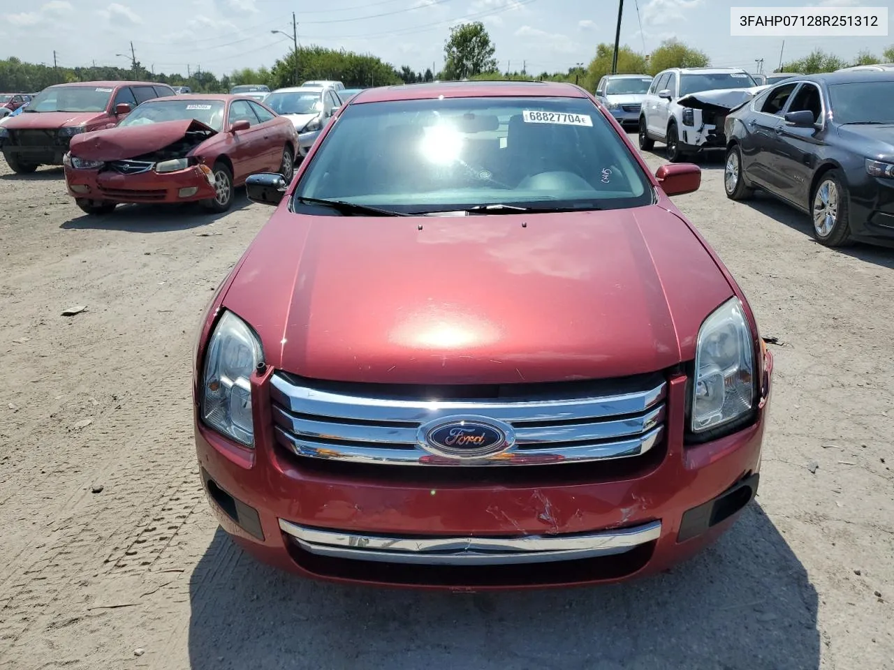 2008 Ford Fusion Se VIN: 3FAHP07128R251312 Lot: 68827704