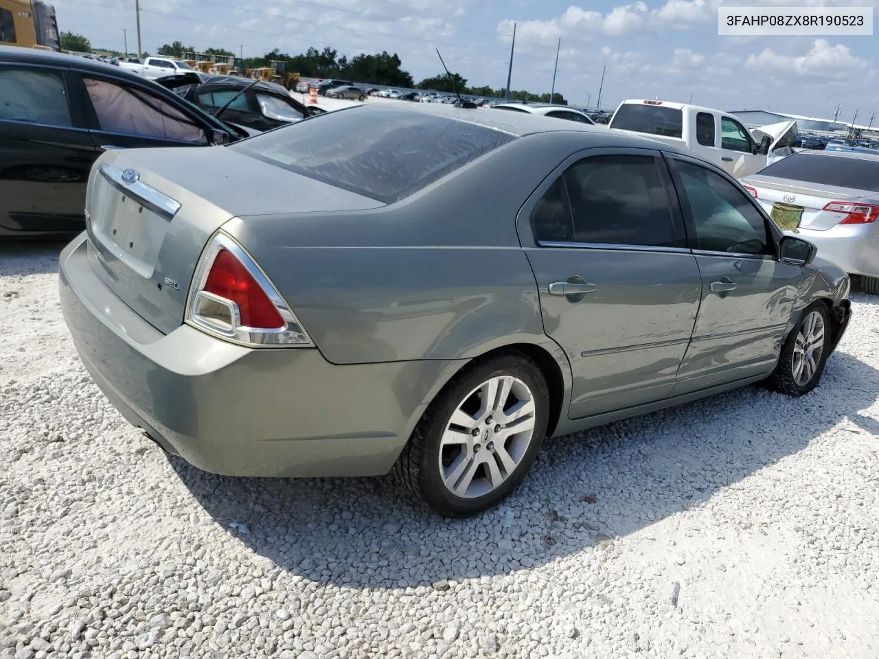 2008 Ford Fusion Sel VIN: 3FAHP08ZX8R190523 Lot: 68874374