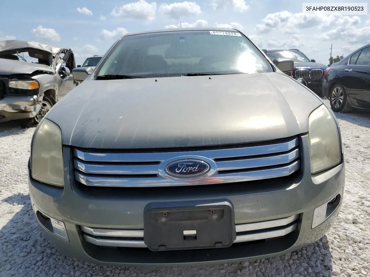 2008 Ford Fusion Sel VIN: 3FAHP08ZX8R190523 Lot: 68874374