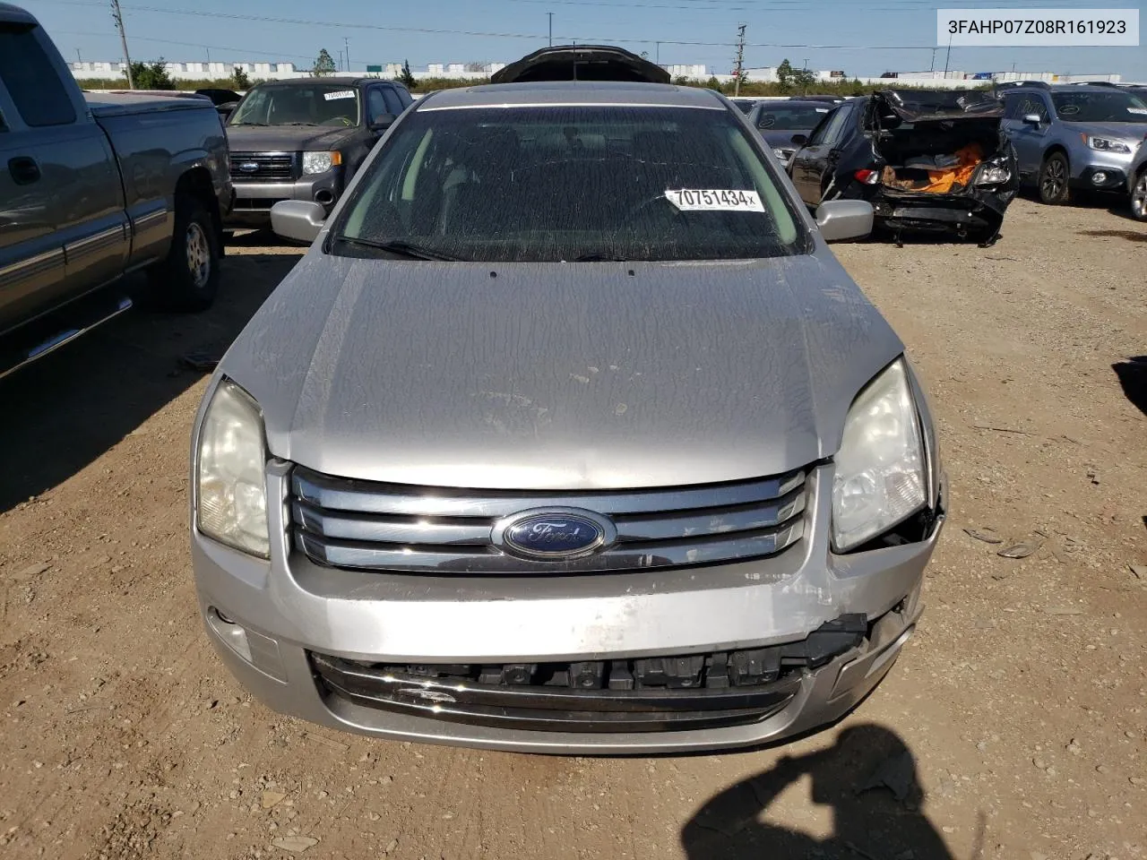 2008 Ford Fusion Se VIN: 3FAHP07Z08R161923 Lot: 70751434