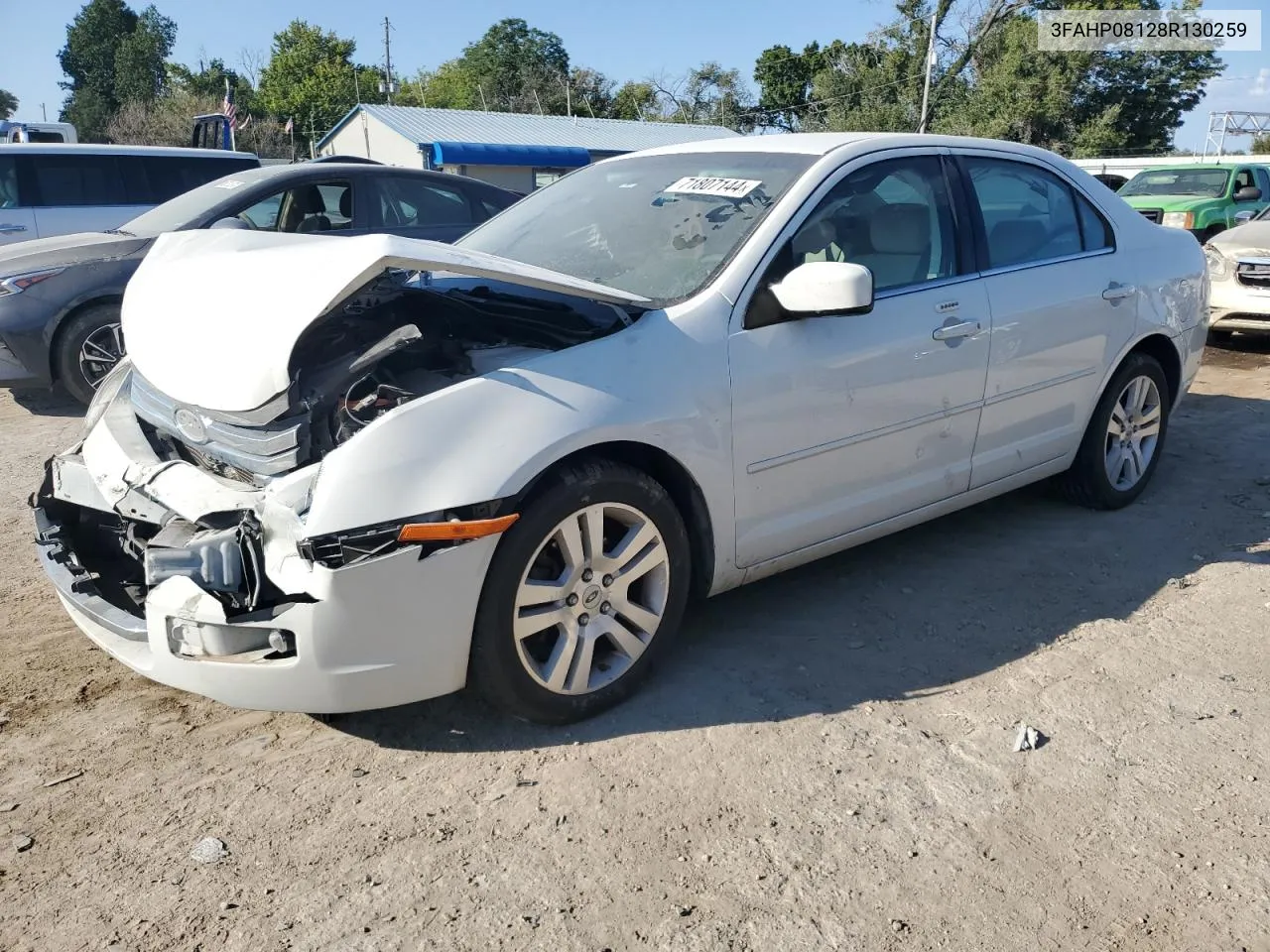 2008 Ford Fusion Sel VIN: 3FAHP08128R130259 Lot: 71807144