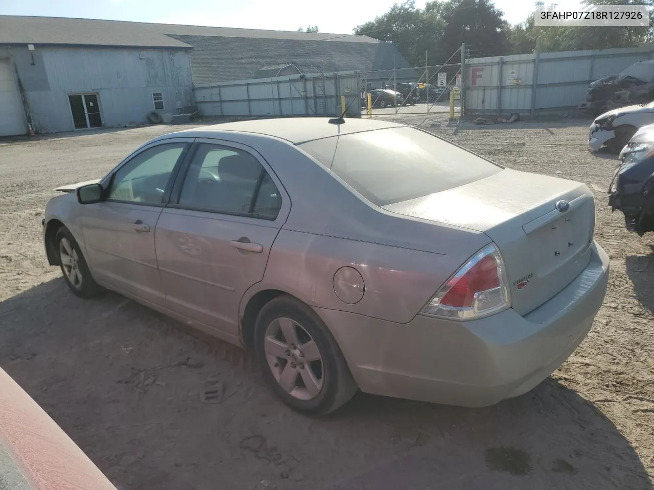 2008 Ford Fusion Se VIN: 3FAHP07Z18R127926 Lot: 71942444